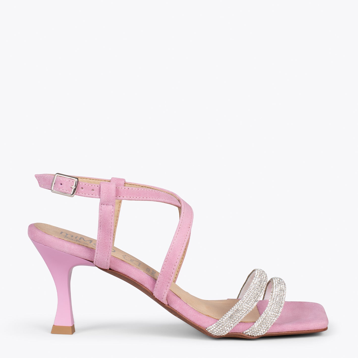 SHINY - Sandalias de tiras brillantes ROSA