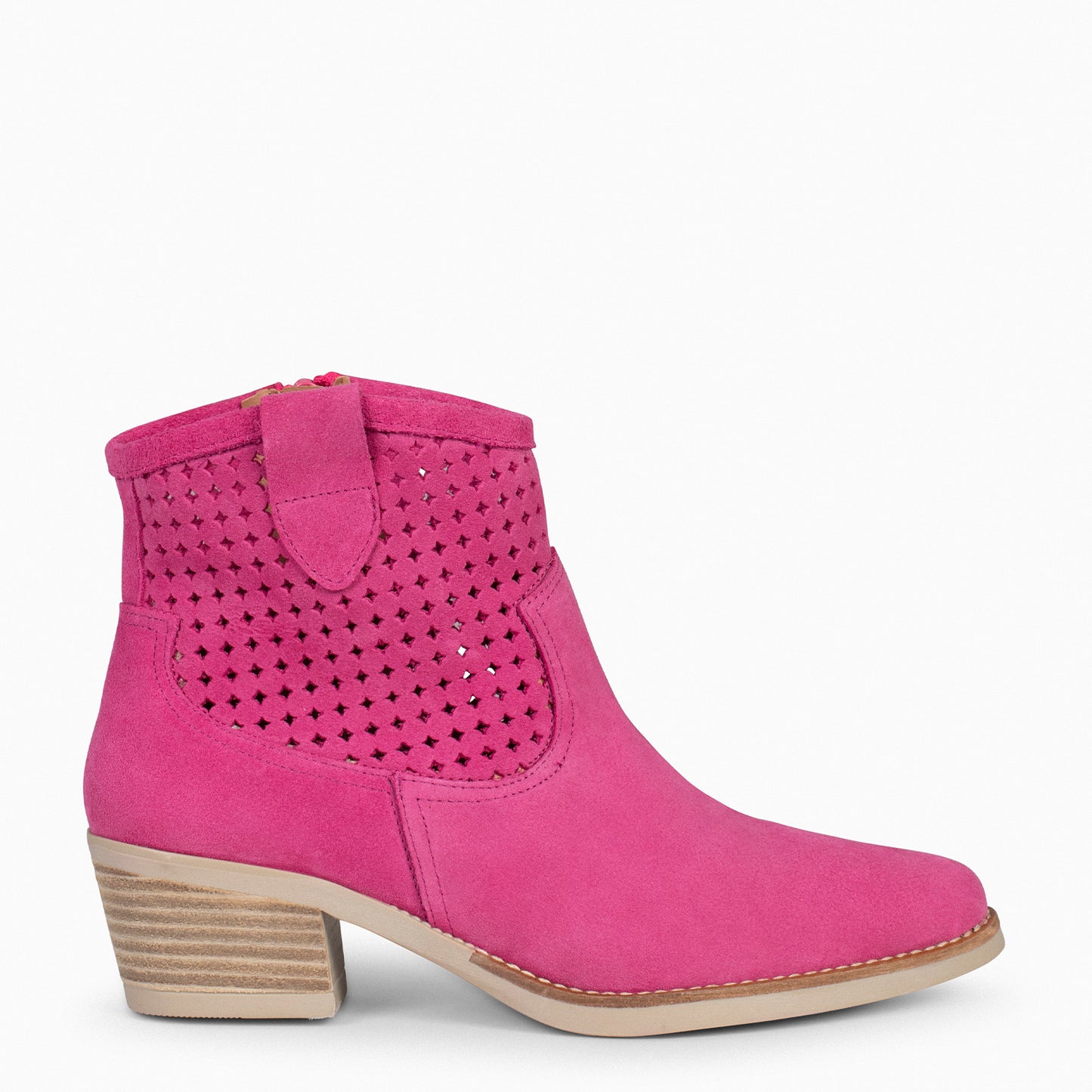 HOUSTON – Botines cowboy con tacón ROSA