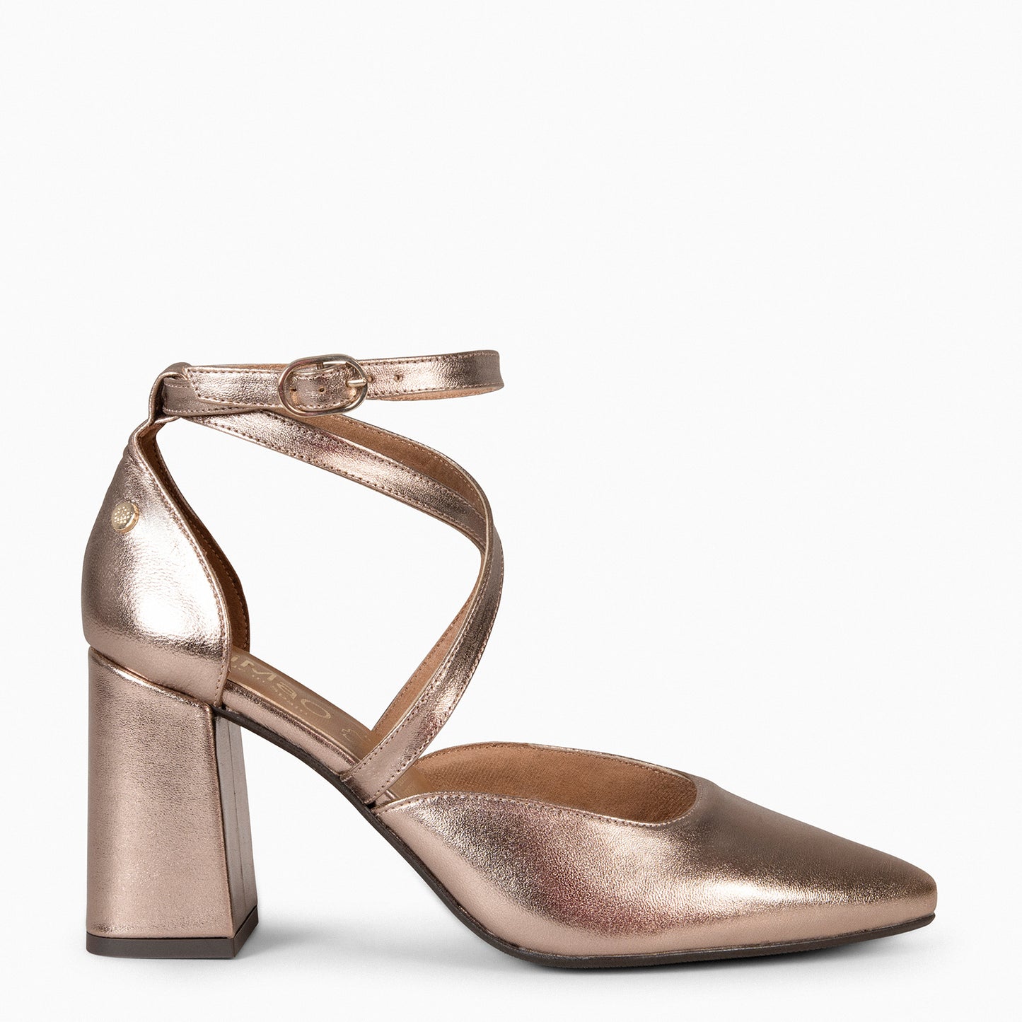 ARIEL - Zapato de tacón ancho DORADO