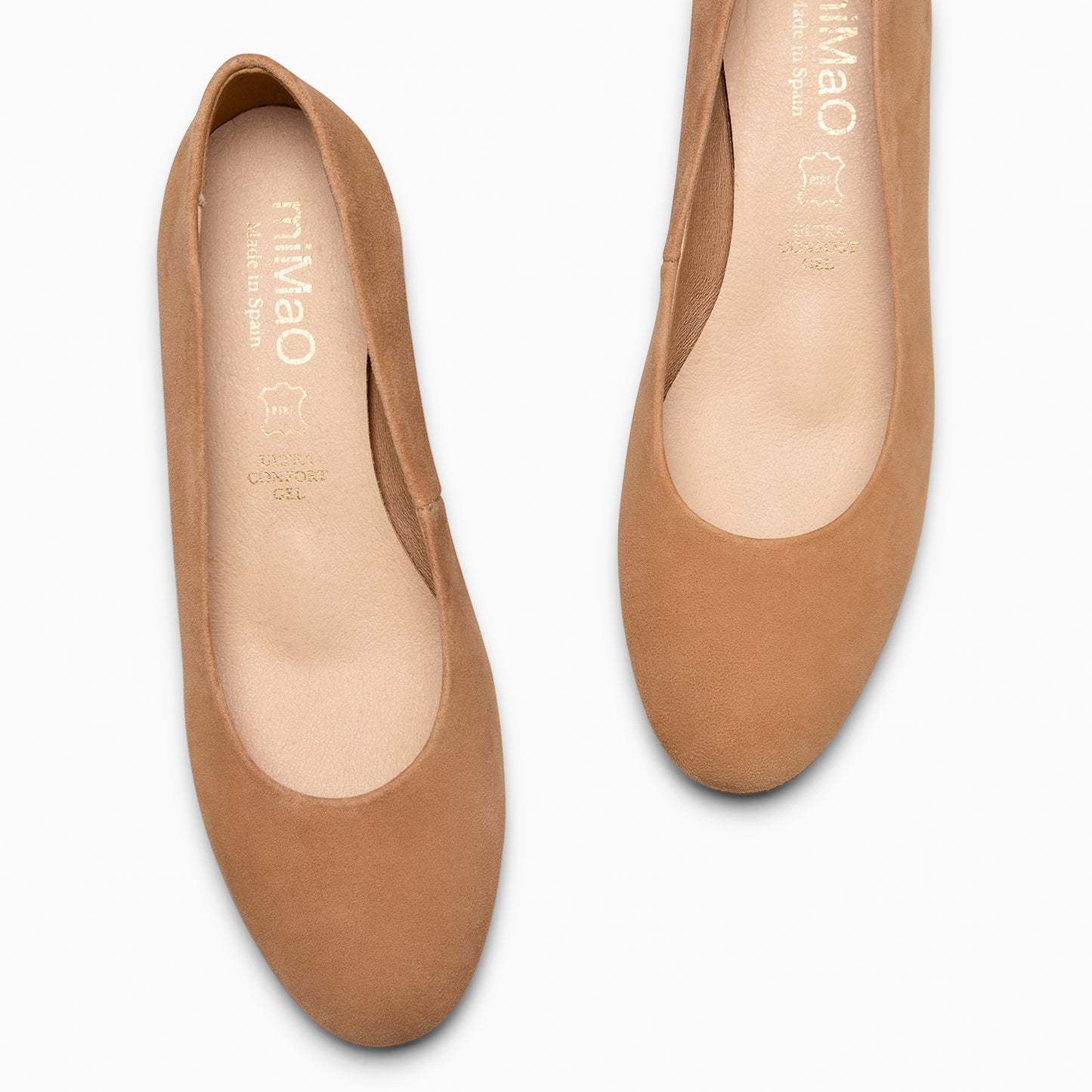 URBAN REDONDO - Zapatos de tacón bajo de ante CAMEL