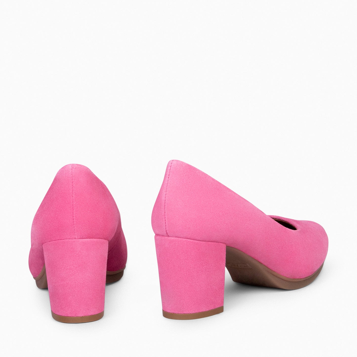 URBAN S – Zapatos de tacón medio de ante ROSA