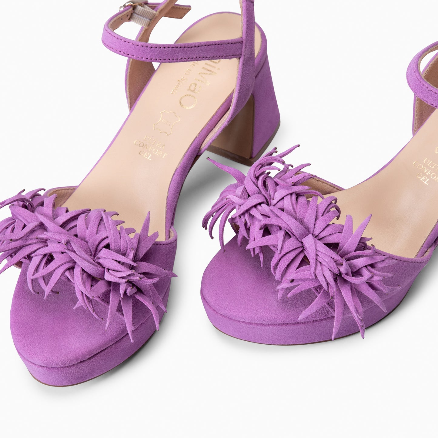 POMPÓN - Sandalias de tacón de vestir MALVA