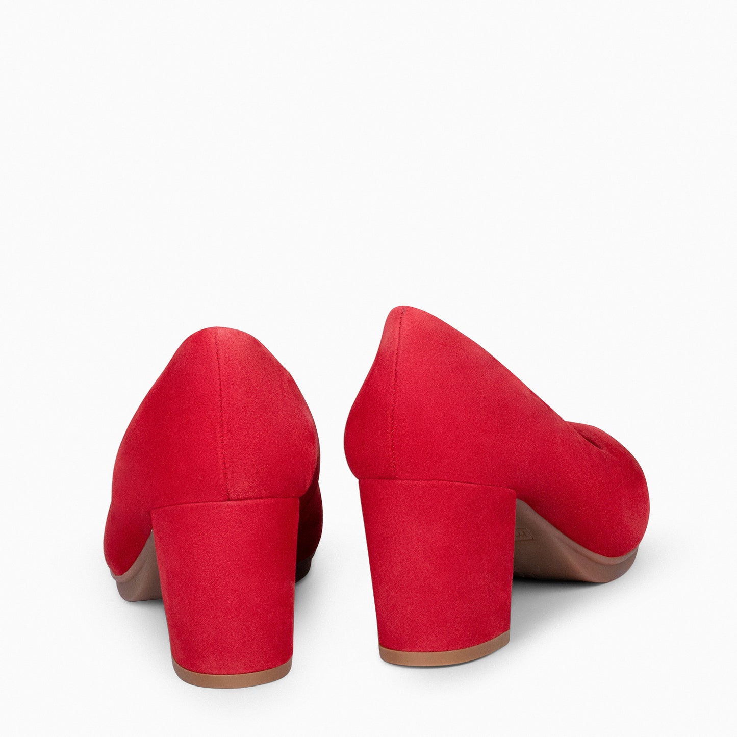 URBAN S – Zapatos de tacón medio de ante ROJO