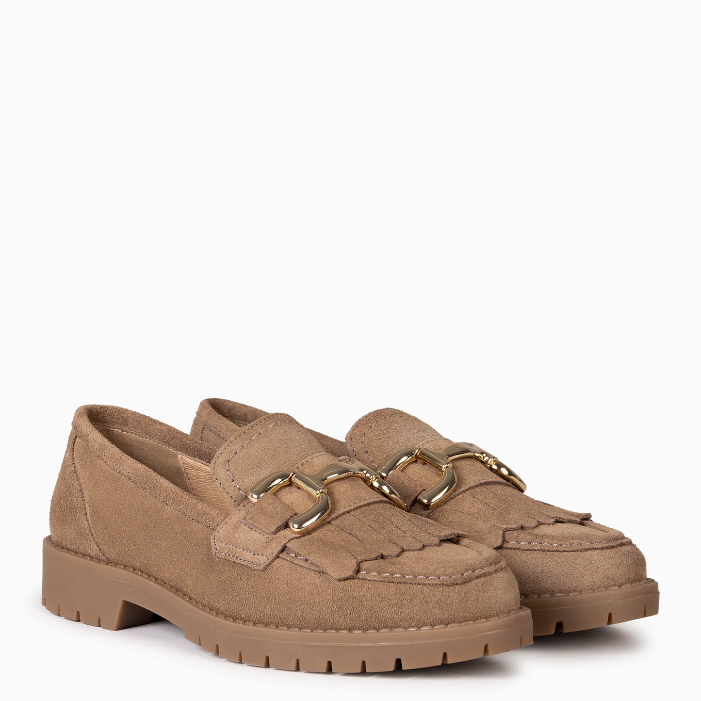 BOLTON - Mocasines suela track TAUPE