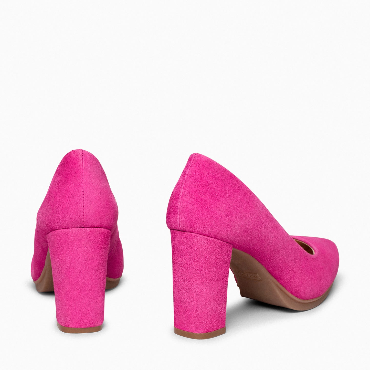 URBAN – Zapatos de tacón alto de ante FUCSIA