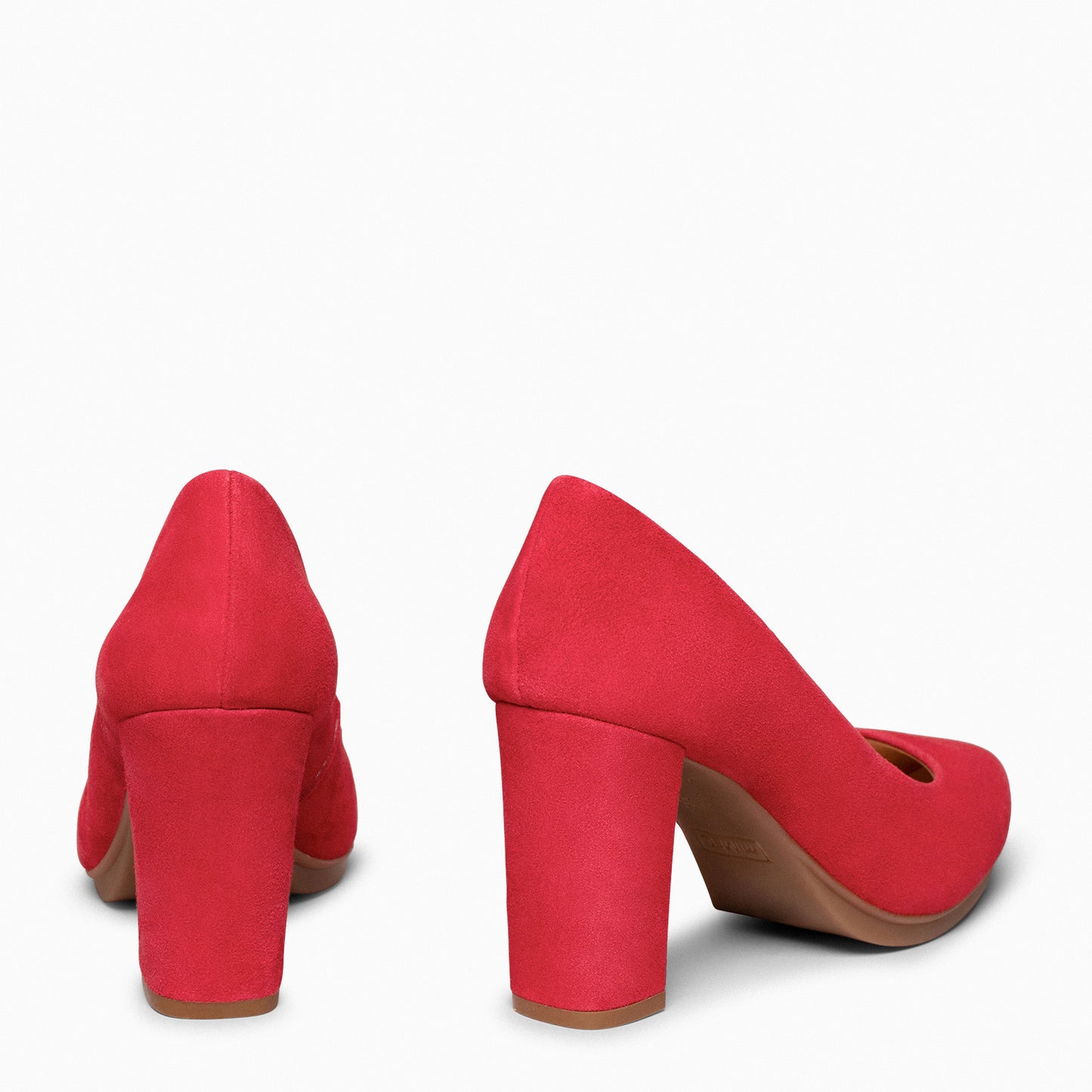 URBAN – Zapatos de tacón alto de ante ROJO