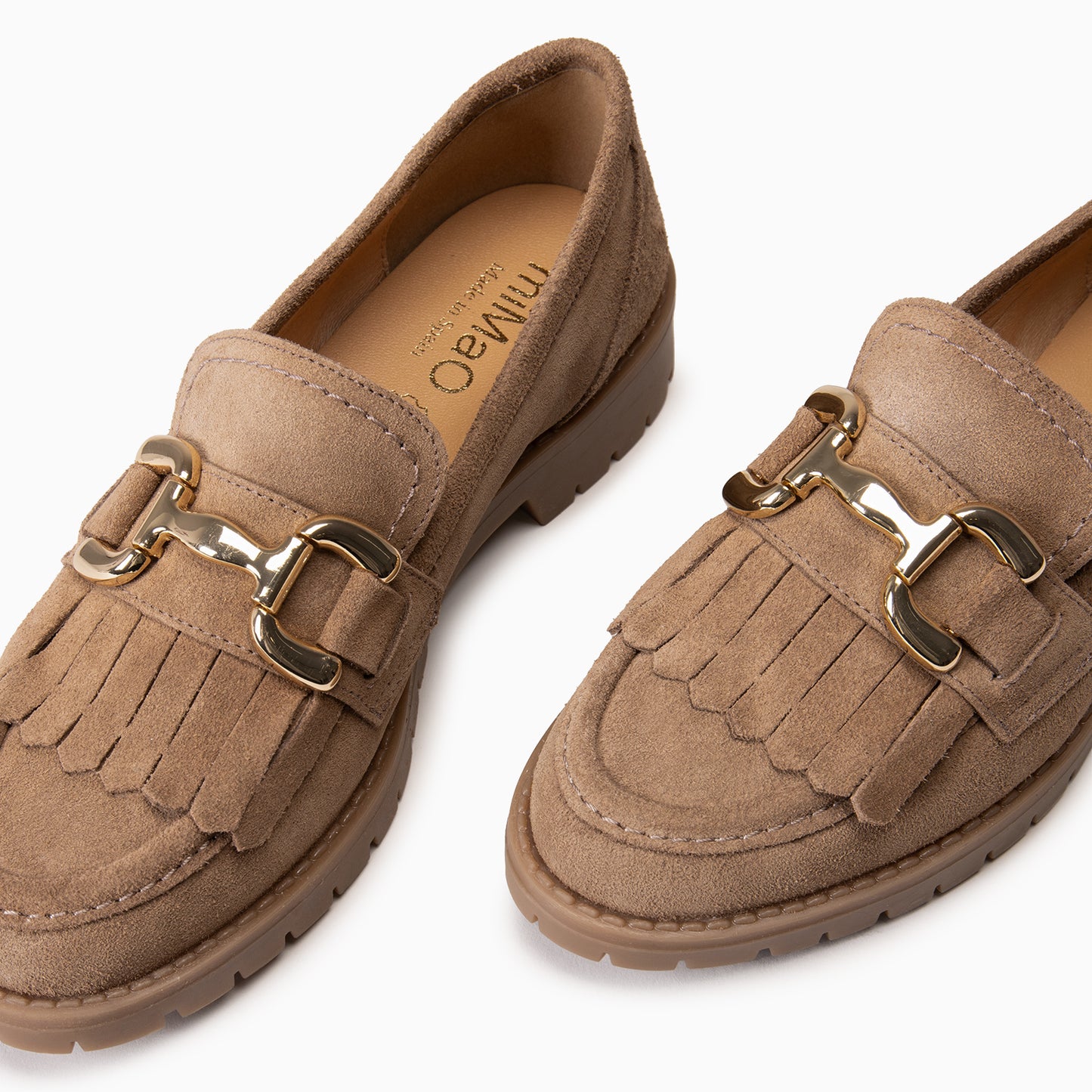 BOLTON - Mocasines suela track TAUPE