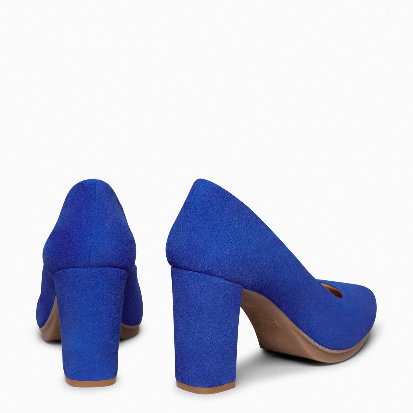 URBAN – Zapatos de tacón alto de ante AZUL ELECTRICO