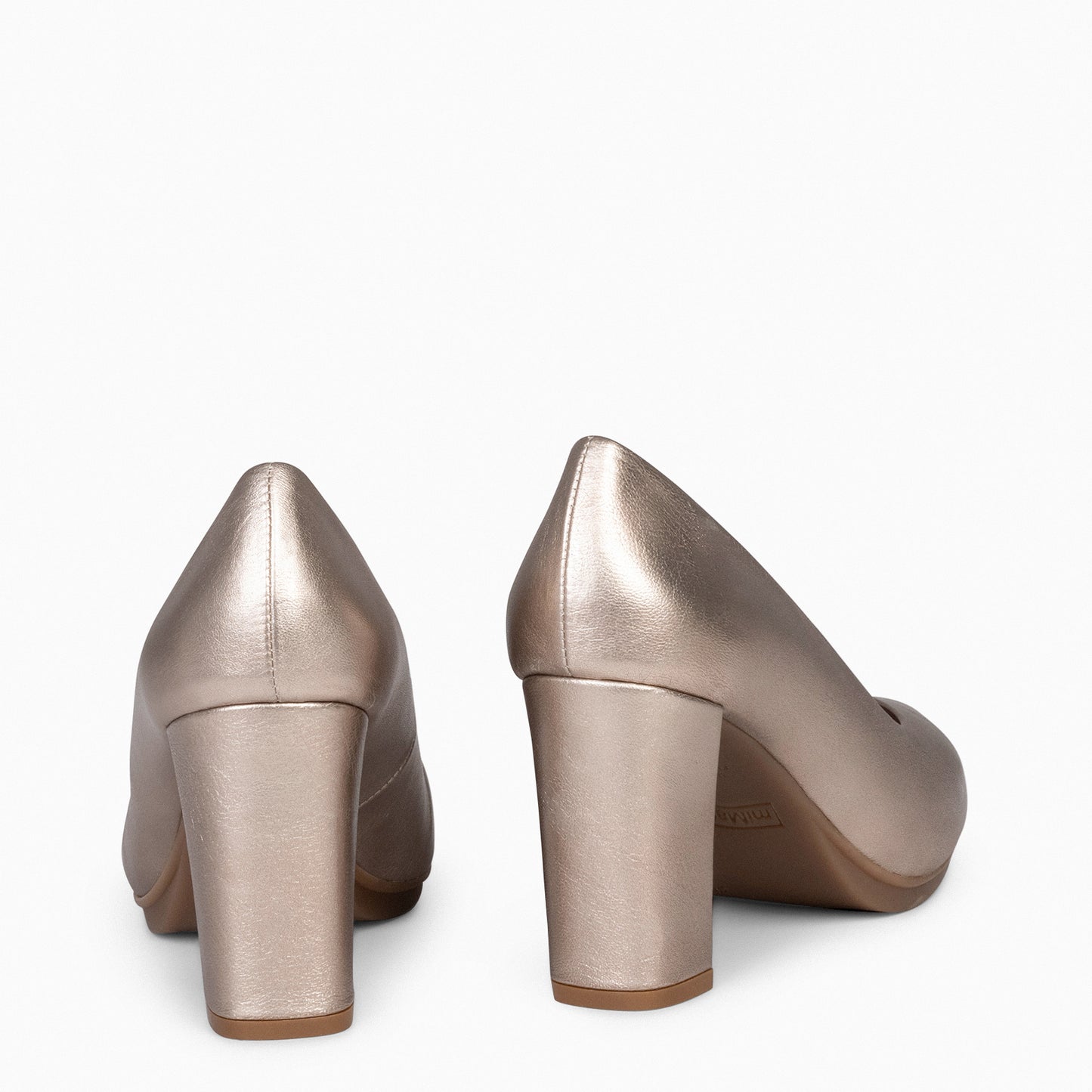 URBAN  SPLASH - Zapatos de tacón con piel metalizada en PLATINO