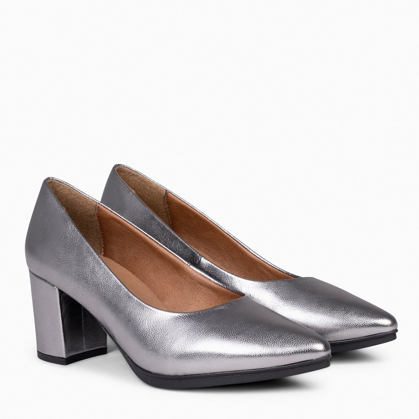 S SPLASH - Chaussures en cuir métallisé SILVER