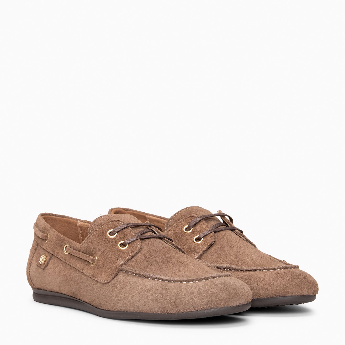 COLLINS - Náuticos de piel craquelada TAUPE