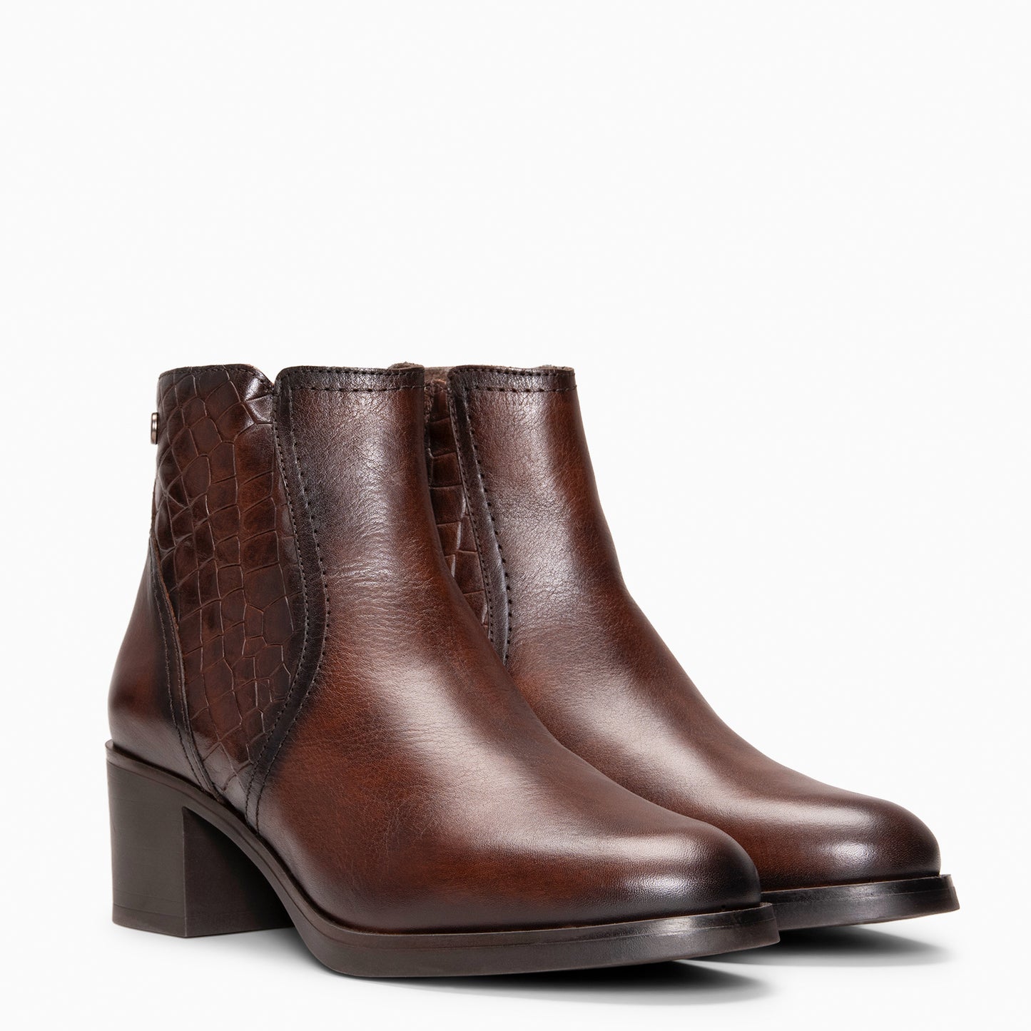 BRANSON - Botines bajos de piel CUERO