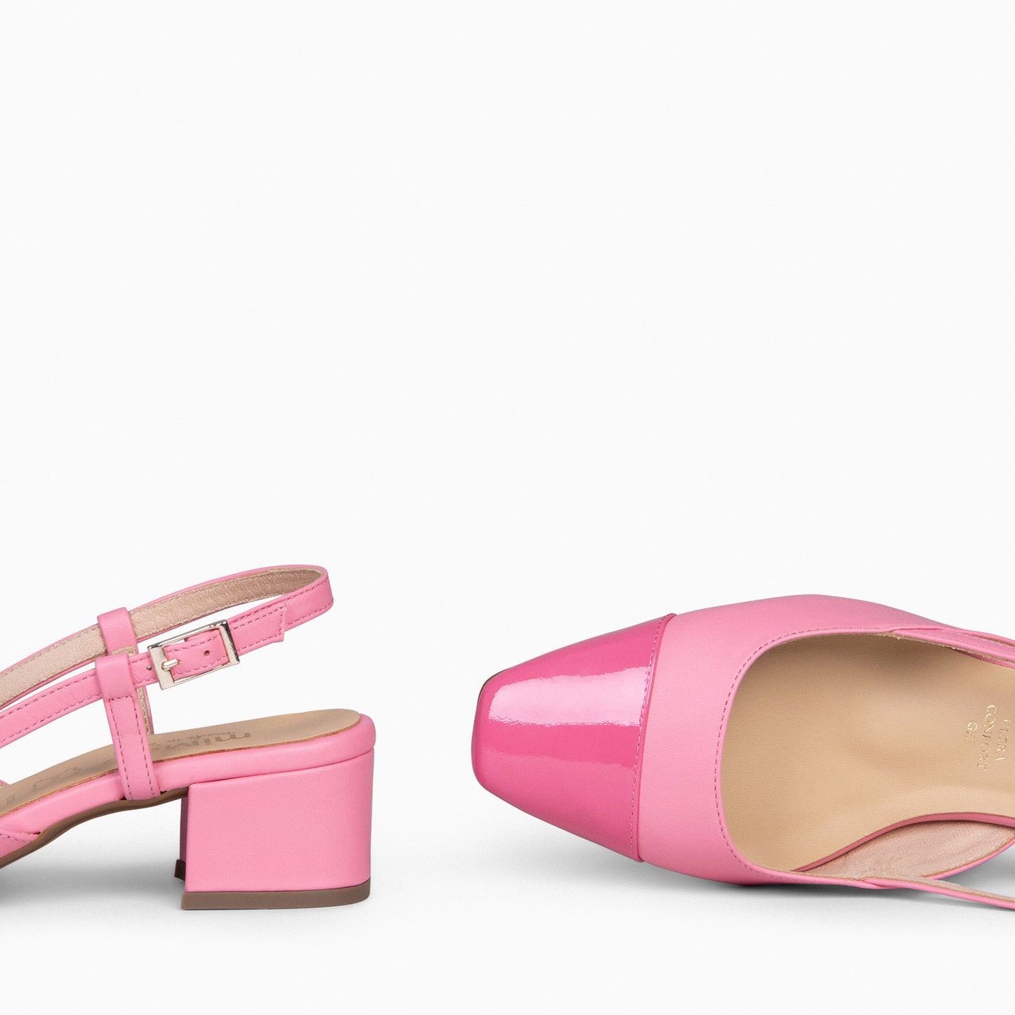 AUDREY - Zapatos destalonados con puntera ROSA