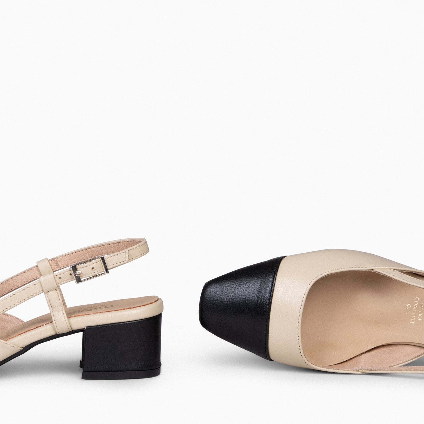 AUDREY - Zapatos destalonados con puntera BEIGE