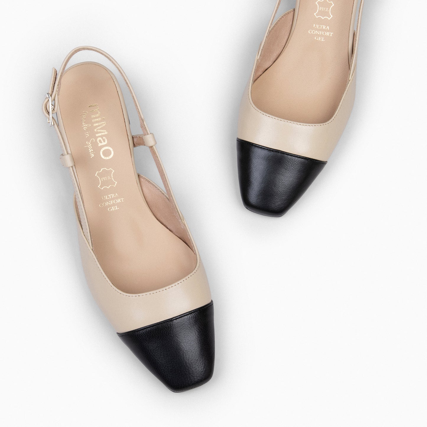 AUDREY - Zapatos destalonados con puntera BEIGE