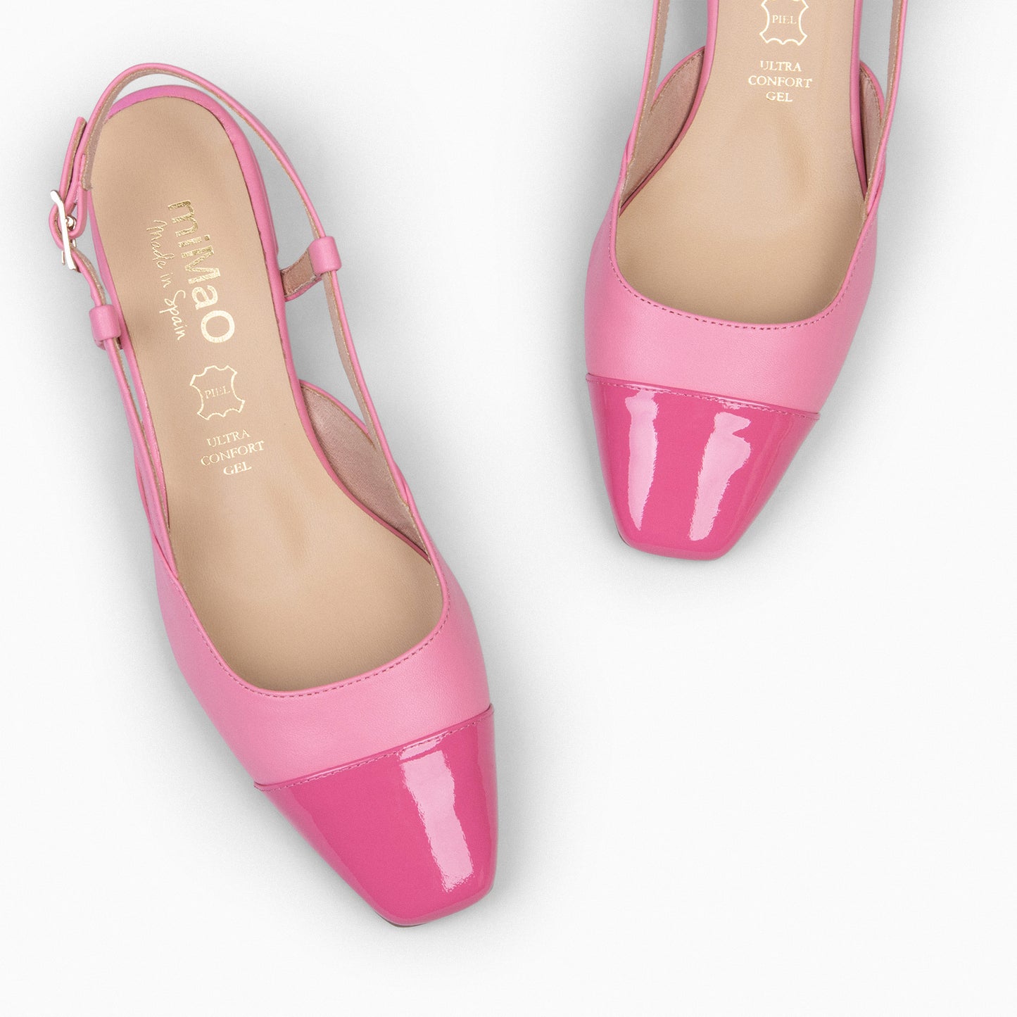 AUDREY - Zapatos destalonados con puntera ROSA