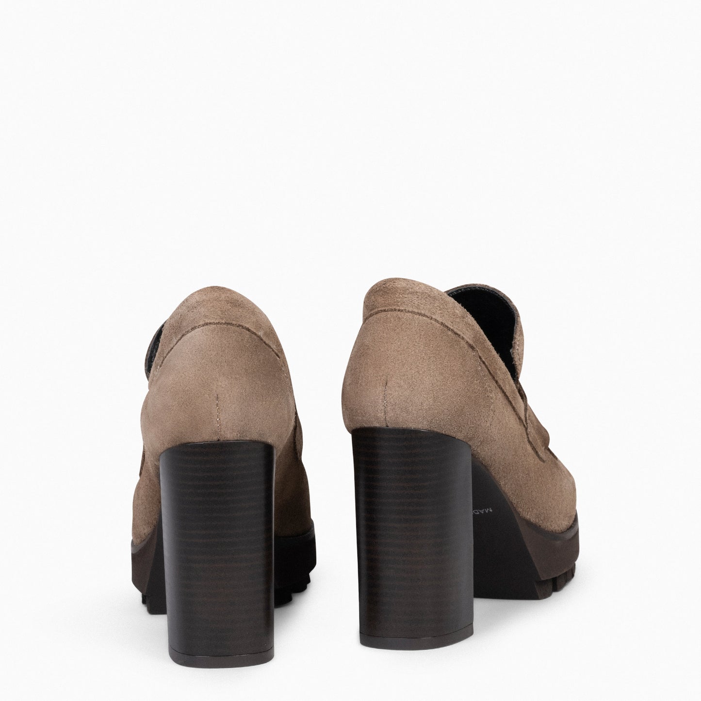 TREND – Mocasín con tacón y plataforma TAUPE