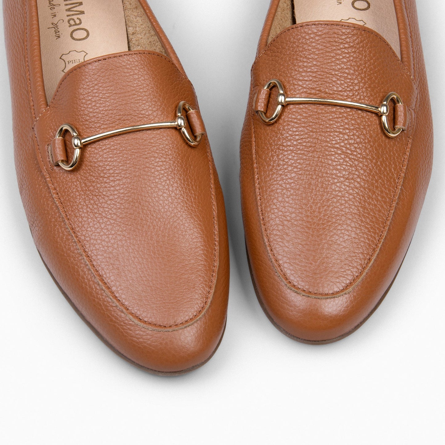 STYLE – Mocasines planos con adorno metalizado MARRON