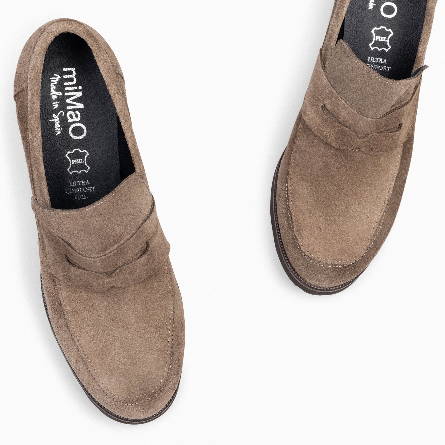 TREND – Mocasín con tacón y plataforma TAUPE