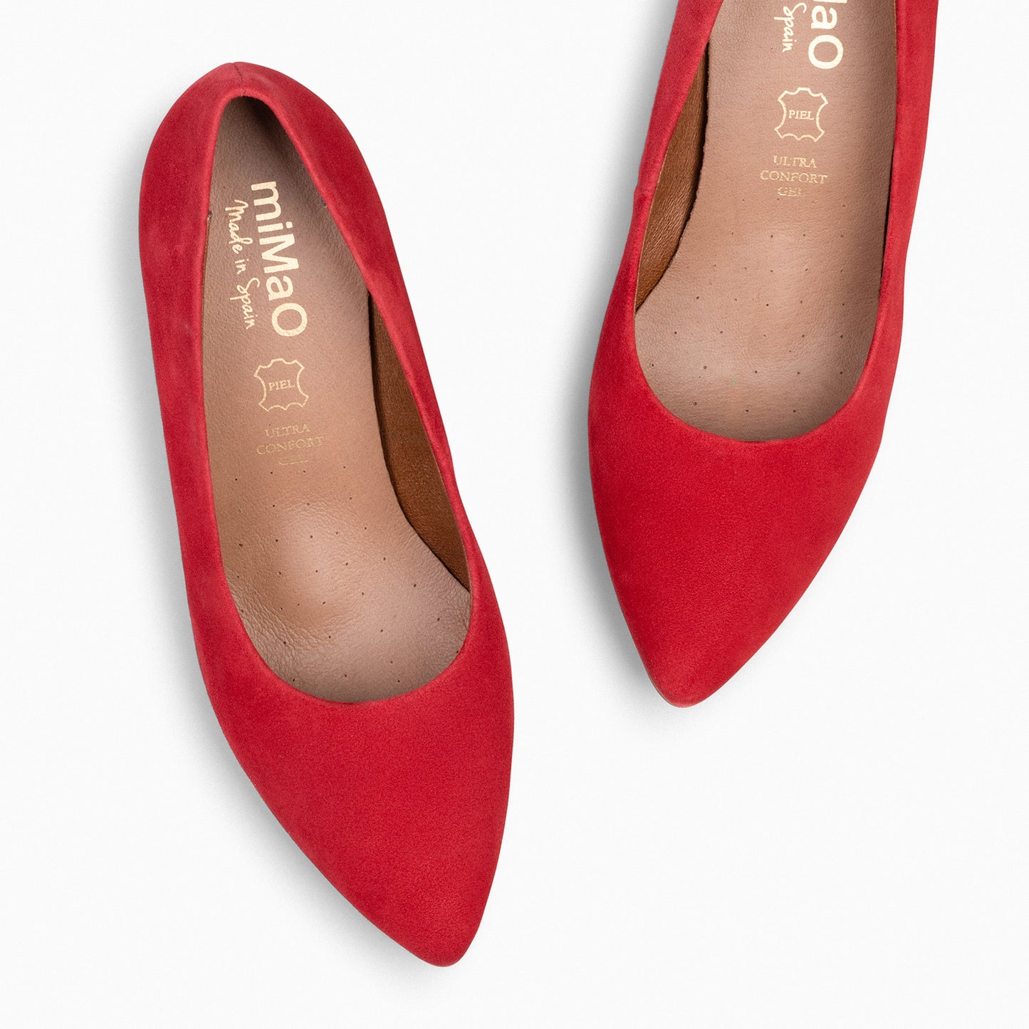 URBAN S - Zapatos de tacón medio de ante en ROJO