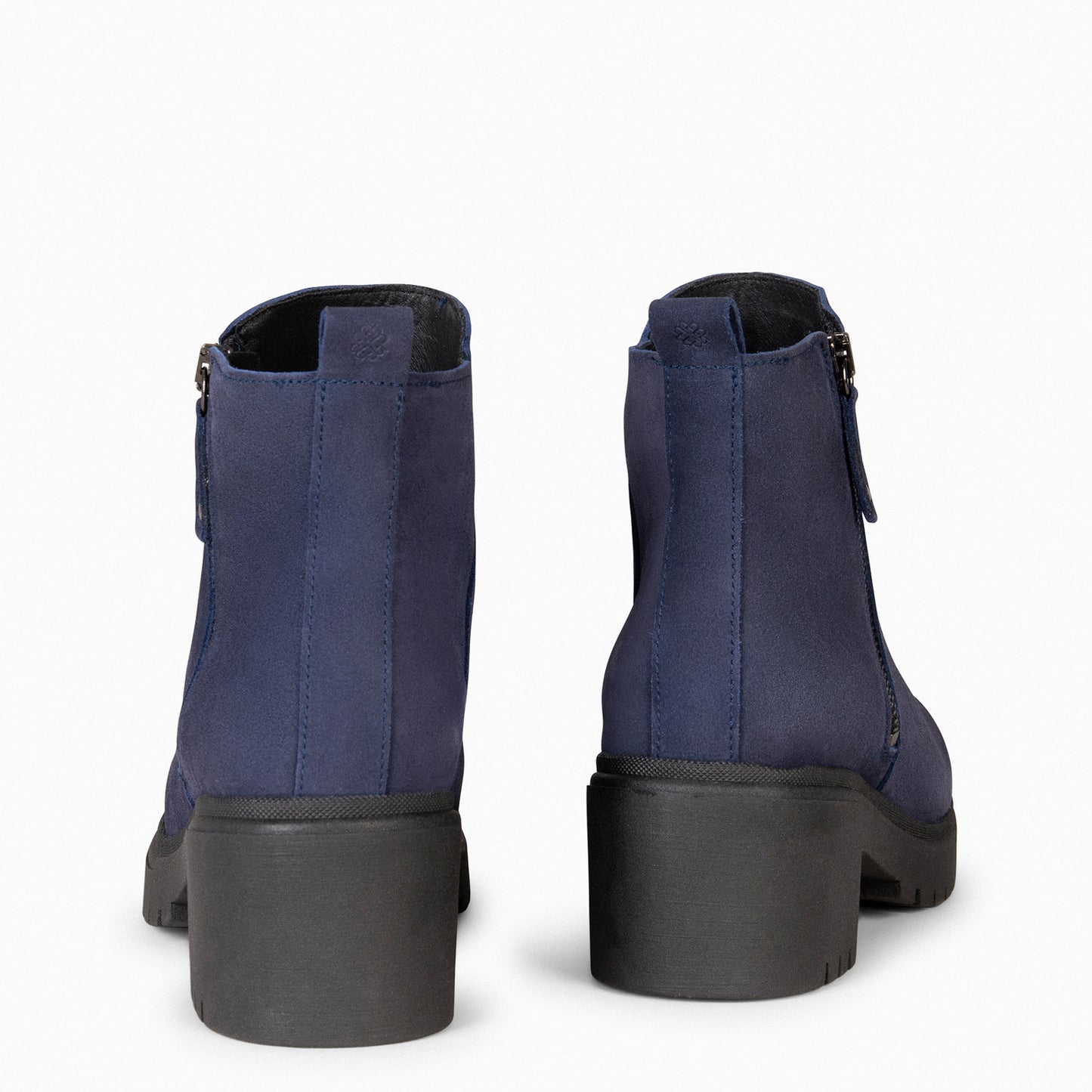 POP - Botín de piel hidrófugo MARINO