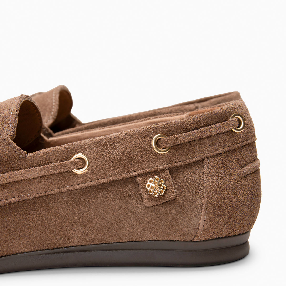 COLLINS - Náuticos de piel craquelada TAUPE