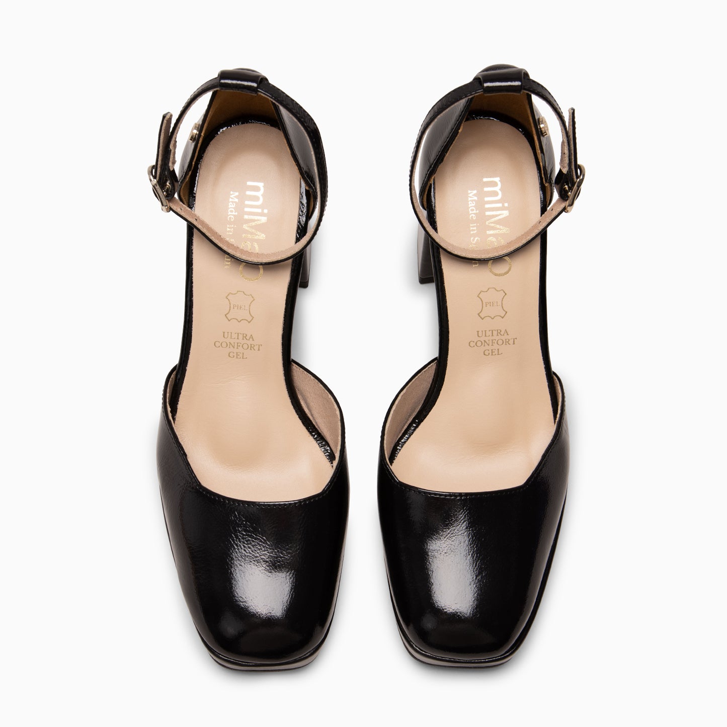 MEGAN - Zapatos con tacón ancho y plataforma NEGRO