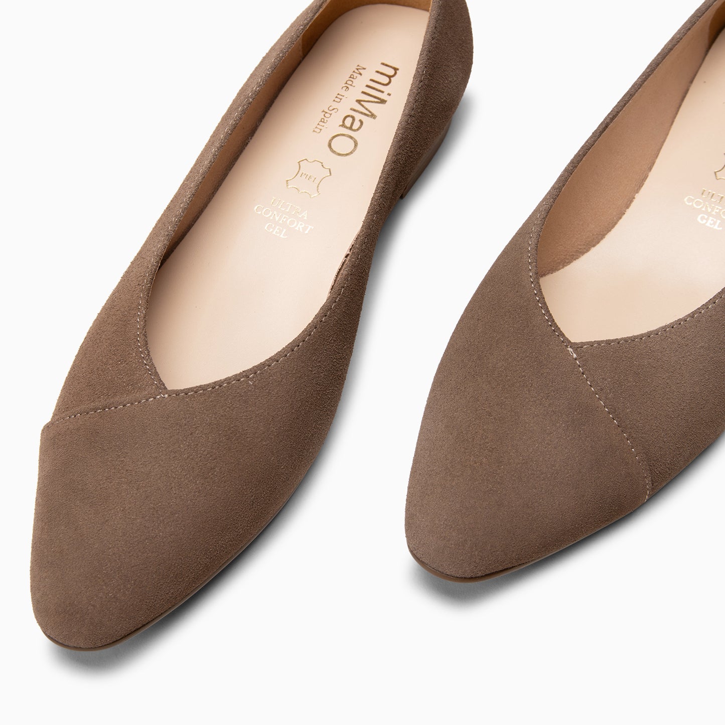 MARIE - Zapatos de tacón Bajo de punta fina MARRON