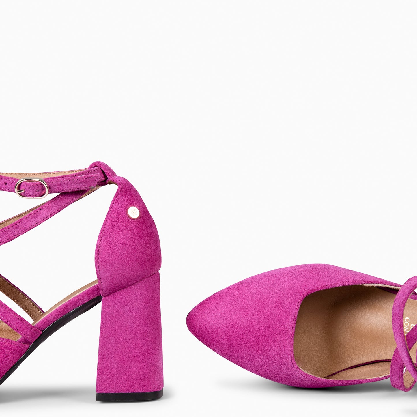 ARIEL - Zapato de tacón ancho FUCSIA