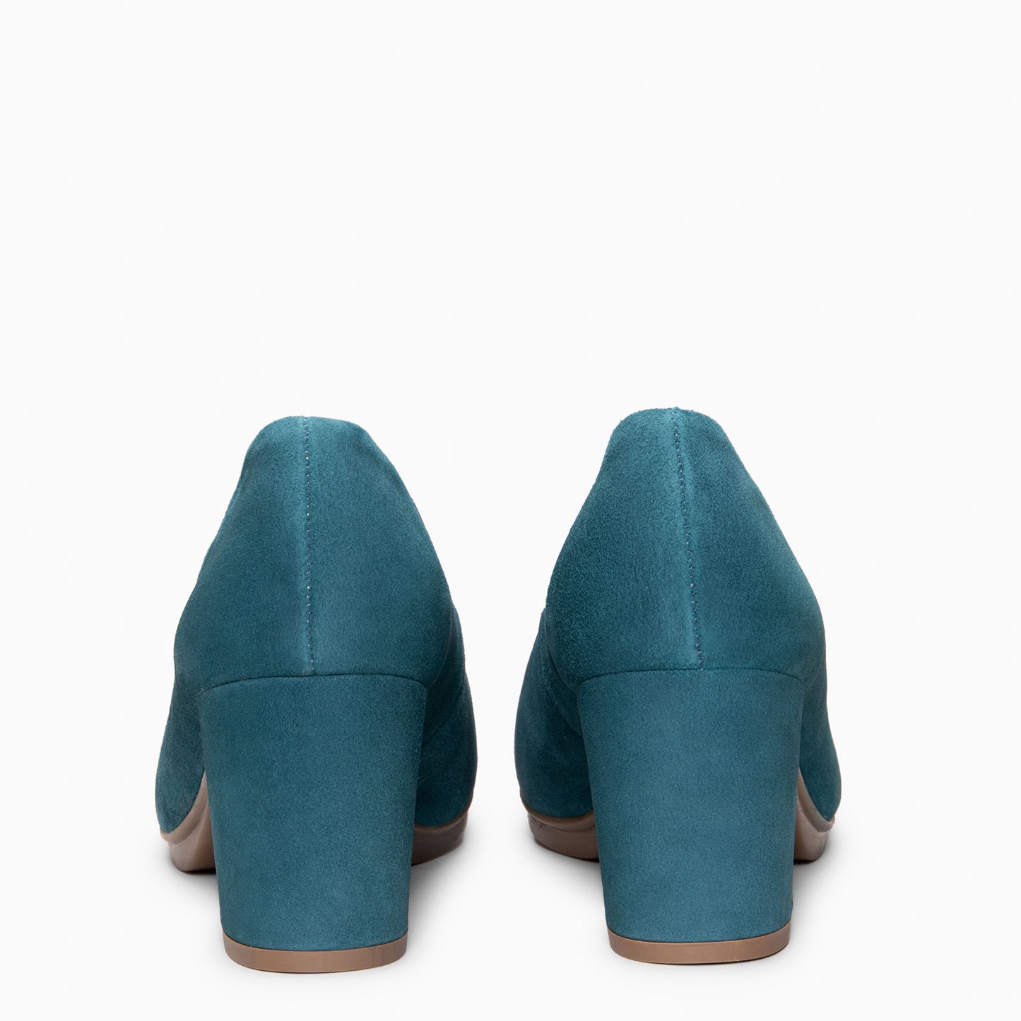 URBAN S – Zapatos de tacón medio de ante VERDE PATO