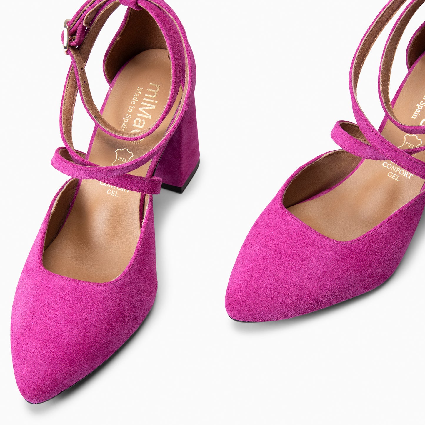 ARIEL - Zapato de tacón ancho FUCSIA