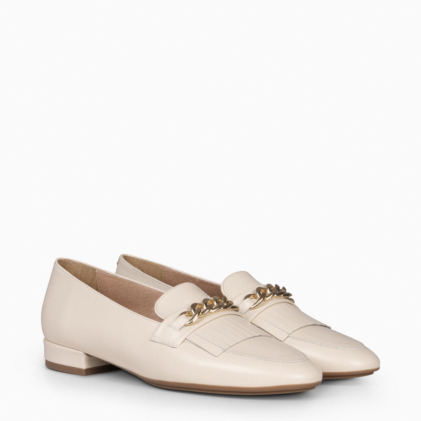 CHAÎNE Mocassins femme élégants BEIGE