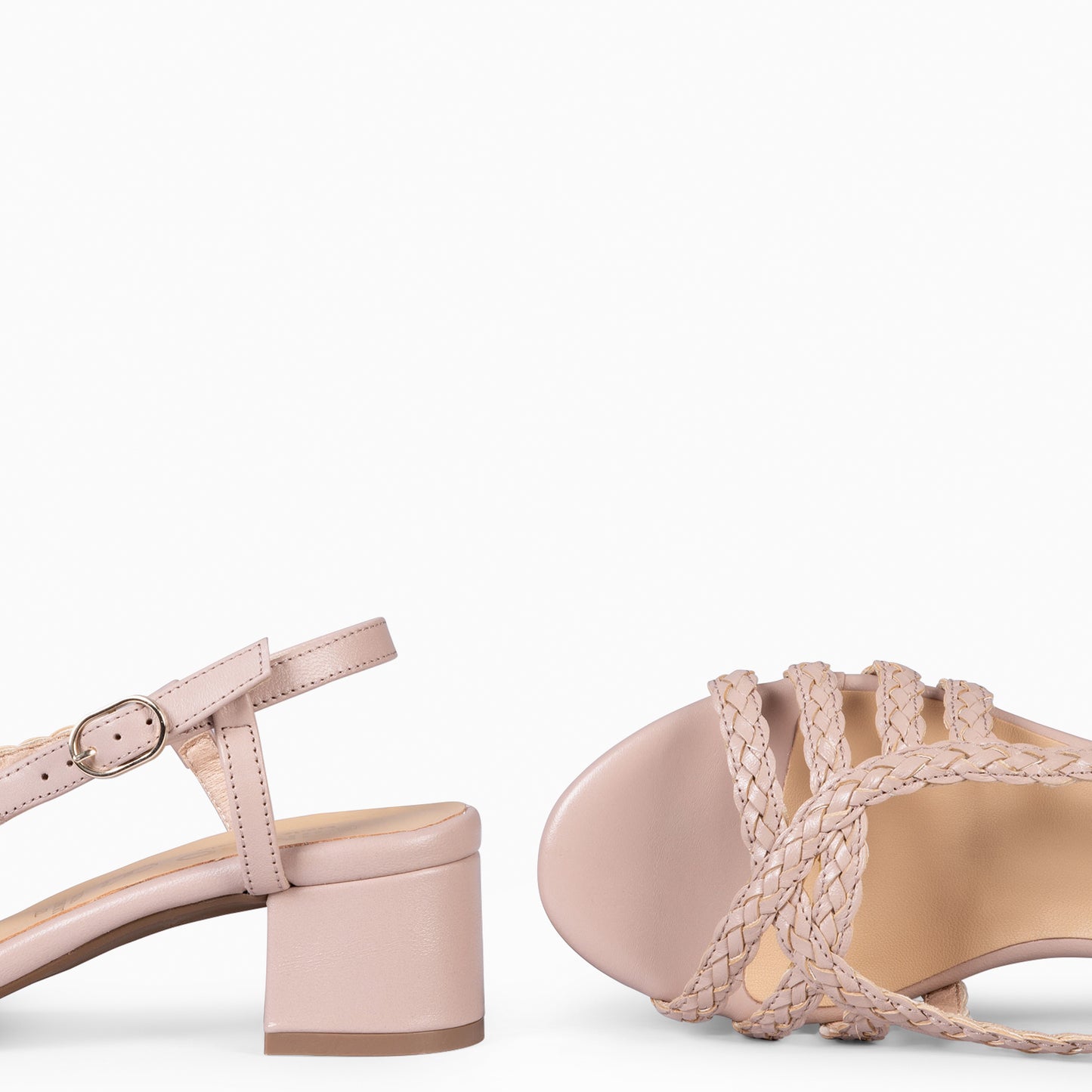 LINA - Sandalias de tacón ancho TAUPE