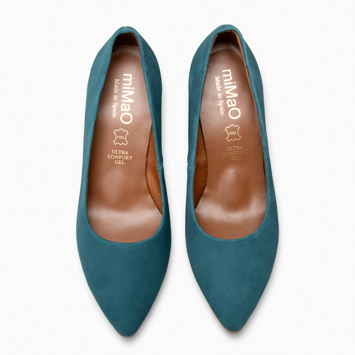 URBAN S – Zapatos de tacón medio de ante VERDE PATO