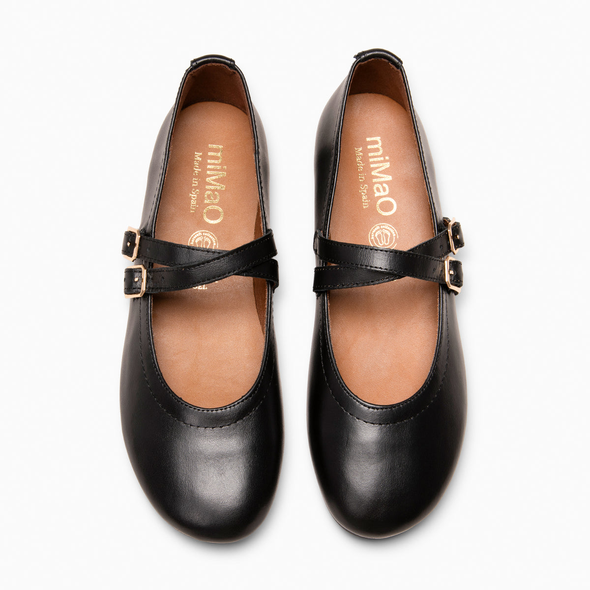 AMAPOLA - BAILARINA PLANA BARESOFT NAPA NEGRO