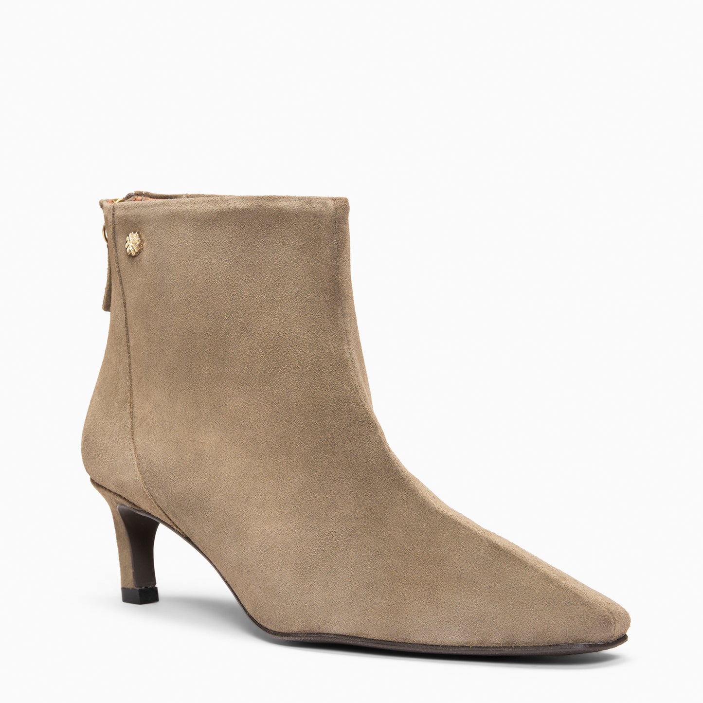 LUISA - Botines de tacón kitten con cremallera VERDE