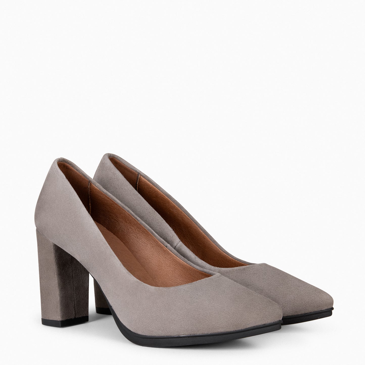 URBAN – Chaussures à talons en daim GRIS