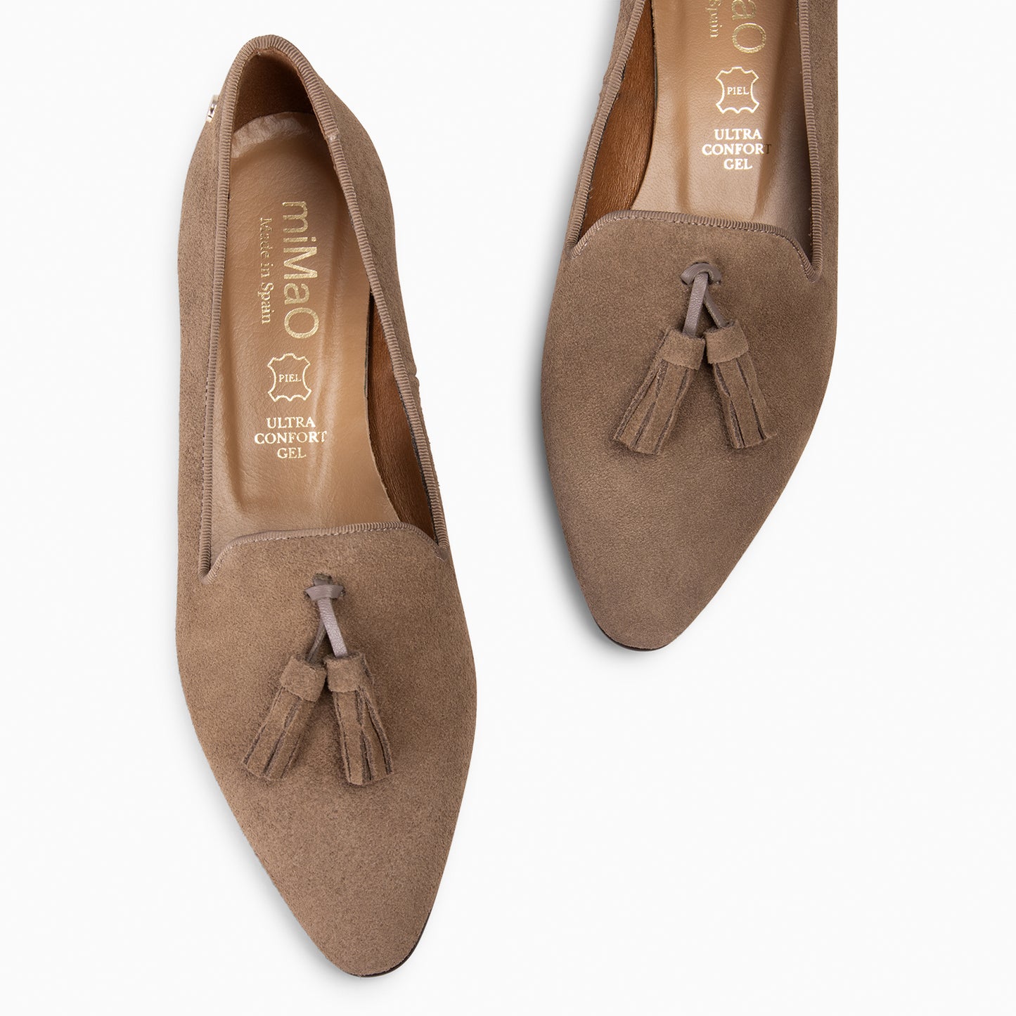 ADISA  – Mocasines de piel de serraje TAUPE