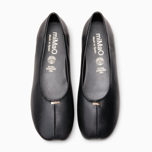 CALA - Bailarinas Baresoft de piel NEGRO