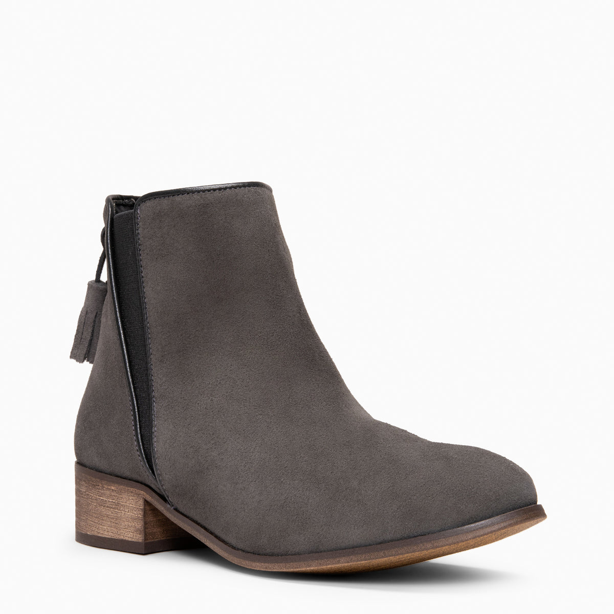 LEIRE - Botines Chelsea de serraje hidrófugo GRIS