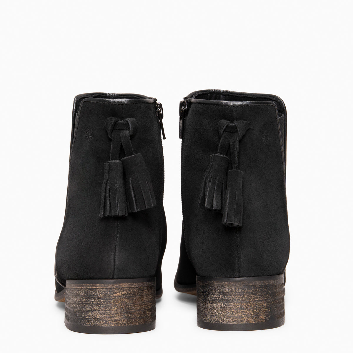 LEIRE - Botines Chelsea de serraje hidrófugo NEGRO