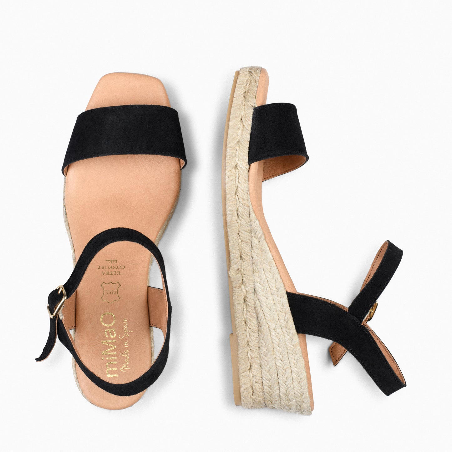JEREZ - Sandalias de Esparto NEGRO