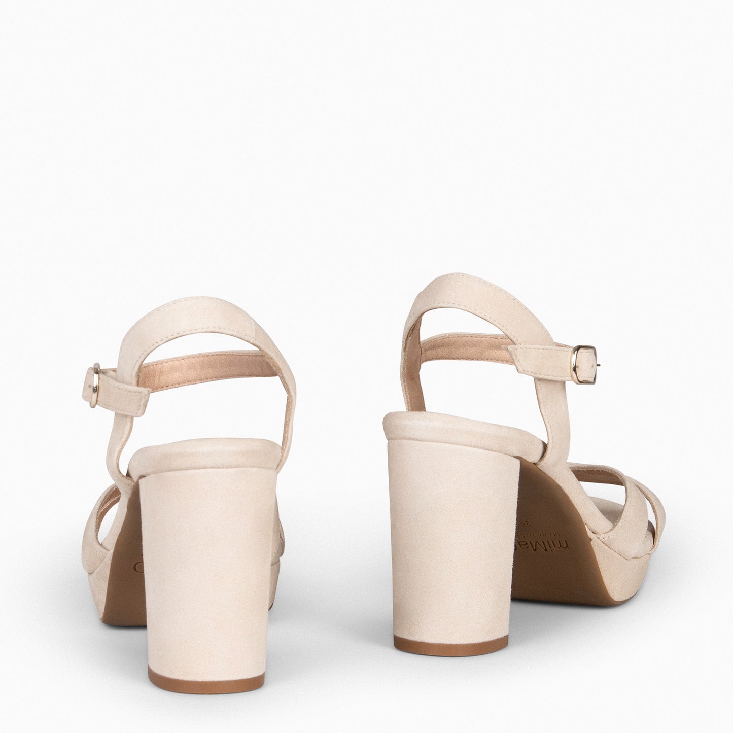 PARIS – Sandalias de fiesta con tacón alto y plataforma BEIGE