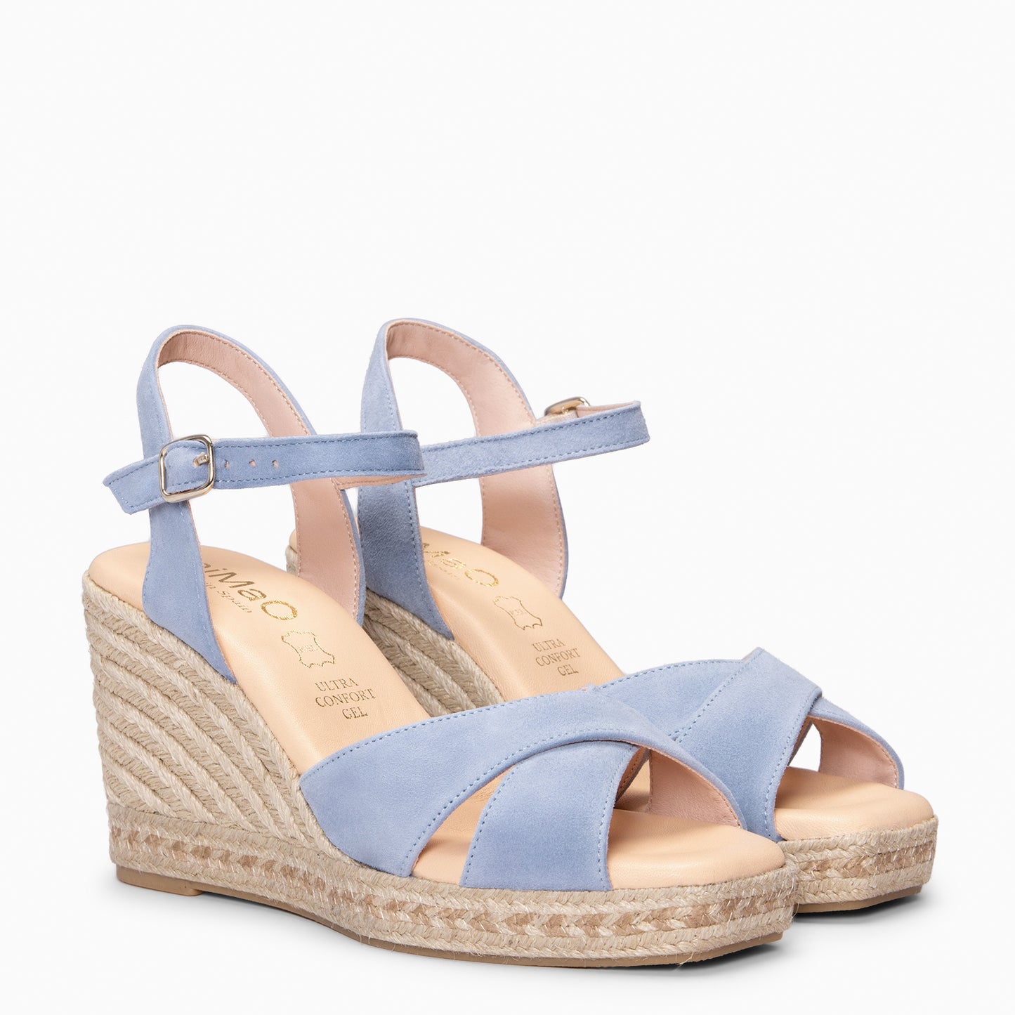 VERA - Cuña de esparto de ante JEANS