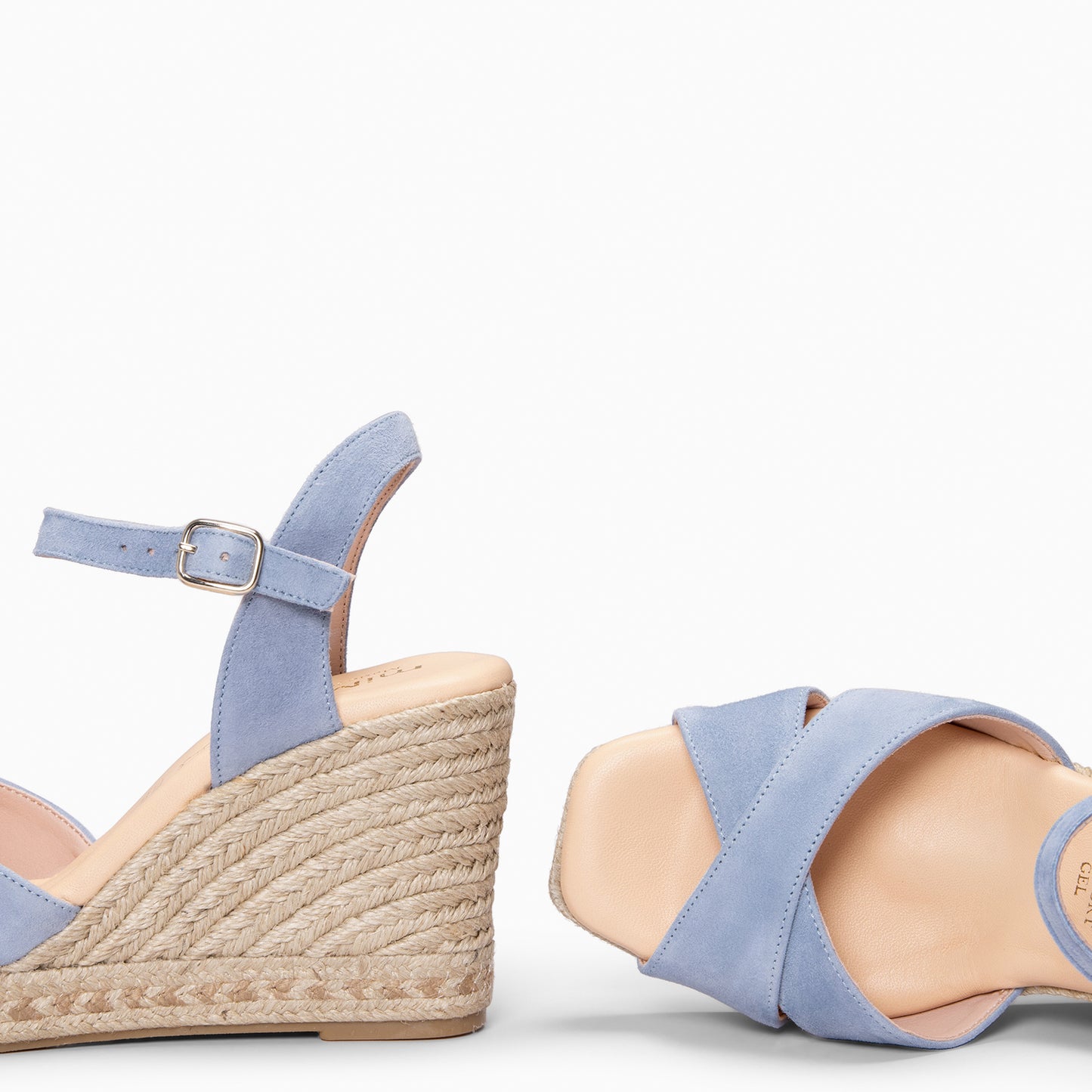 VERA - Cuña de esparto de ante JEANS