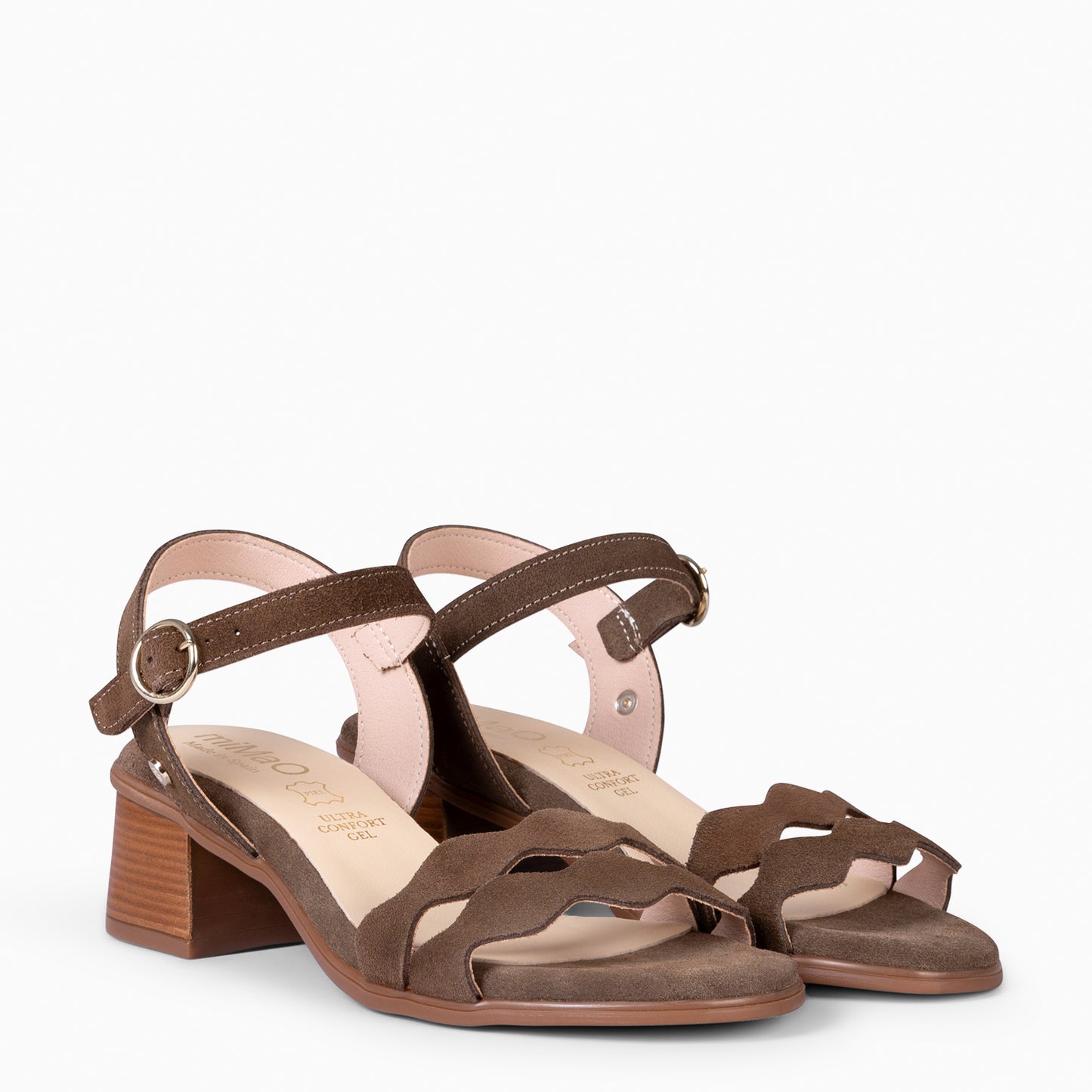 LETY - SANDALIA DE TACÓN DE VESTIR MARRÓN