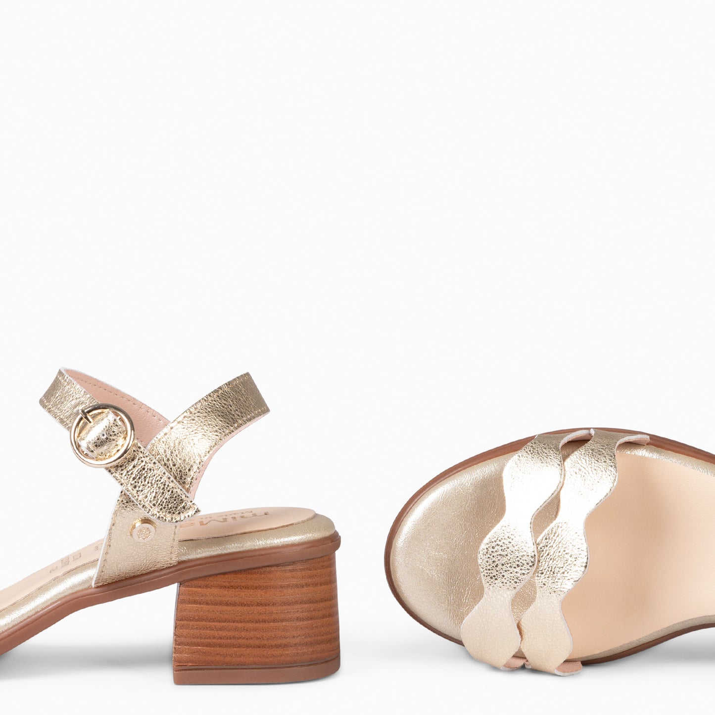 LETY - SANDALIA DE TACÓN DE VESTIR PLATINO