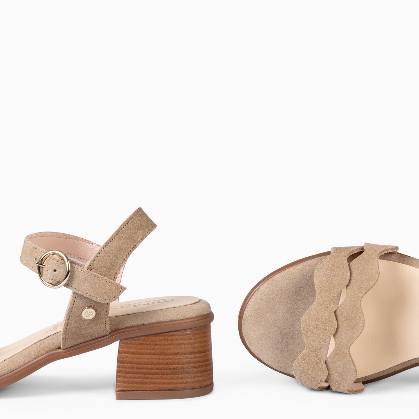 LETY - SANDALIA DE TACÓN DE VESTIR BEIGE