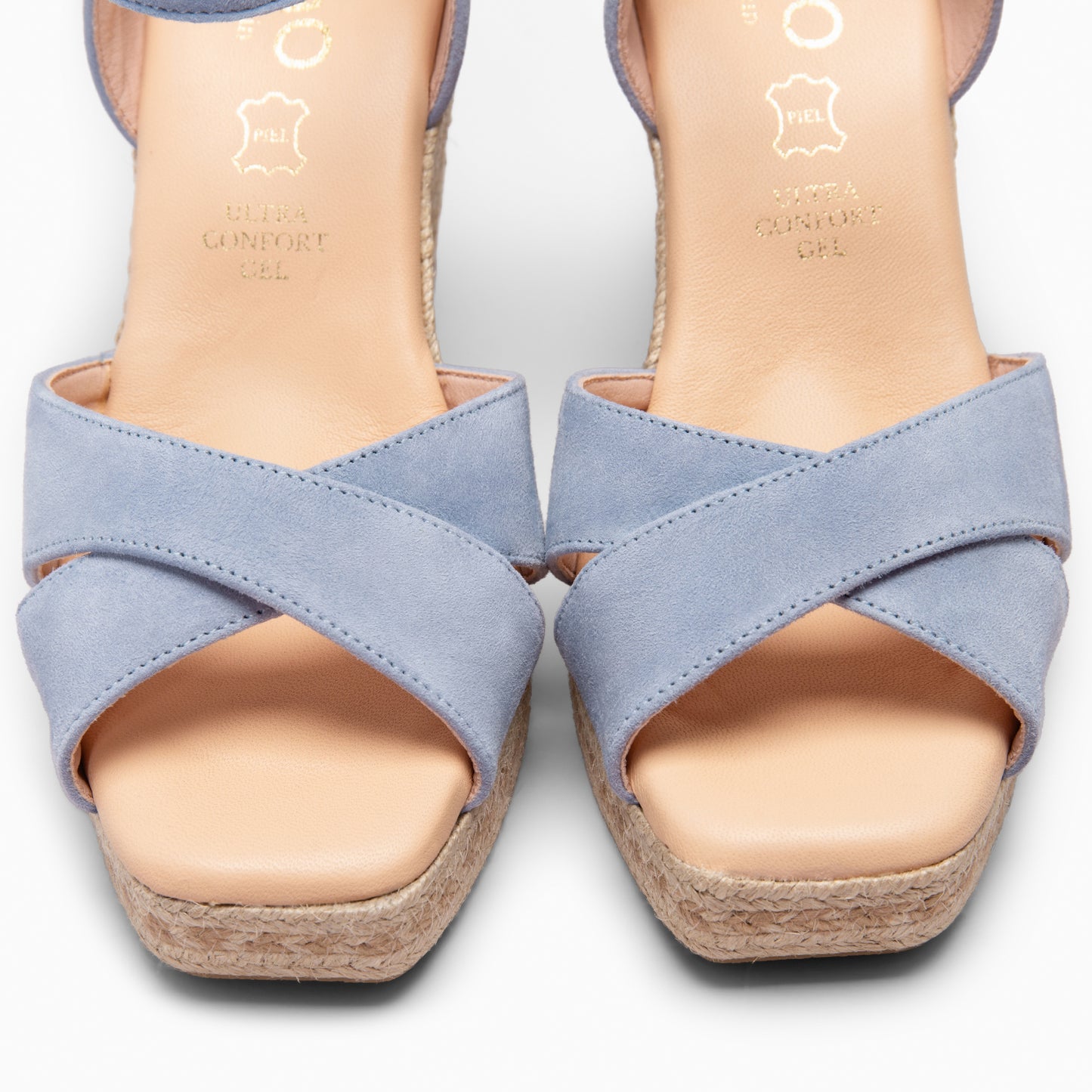 VERA - Cuña de esparto de ante JEANS