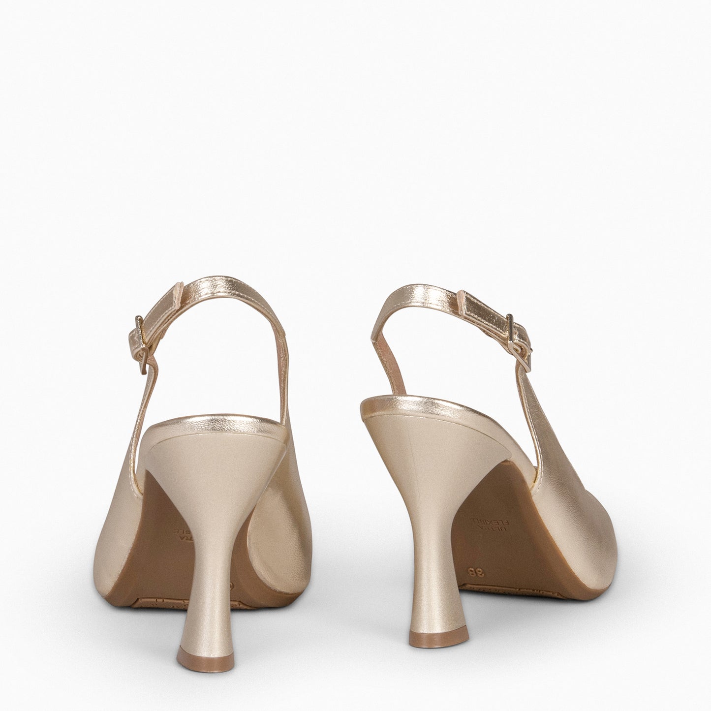 GLAM slingback – Talons slingback PLATINUM en nappa